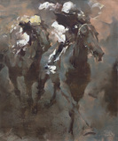 贝家骧，奔马1，布面油画，76x61cm，2014.jpg